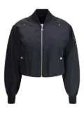 Moose Knuckles logo-plaque ribbed-cuff jacket - Black