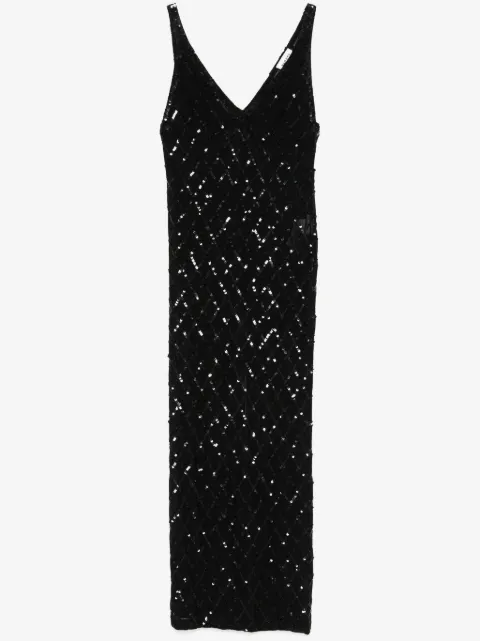 P.A.R.O.S.H. semi-sheer maxi dress