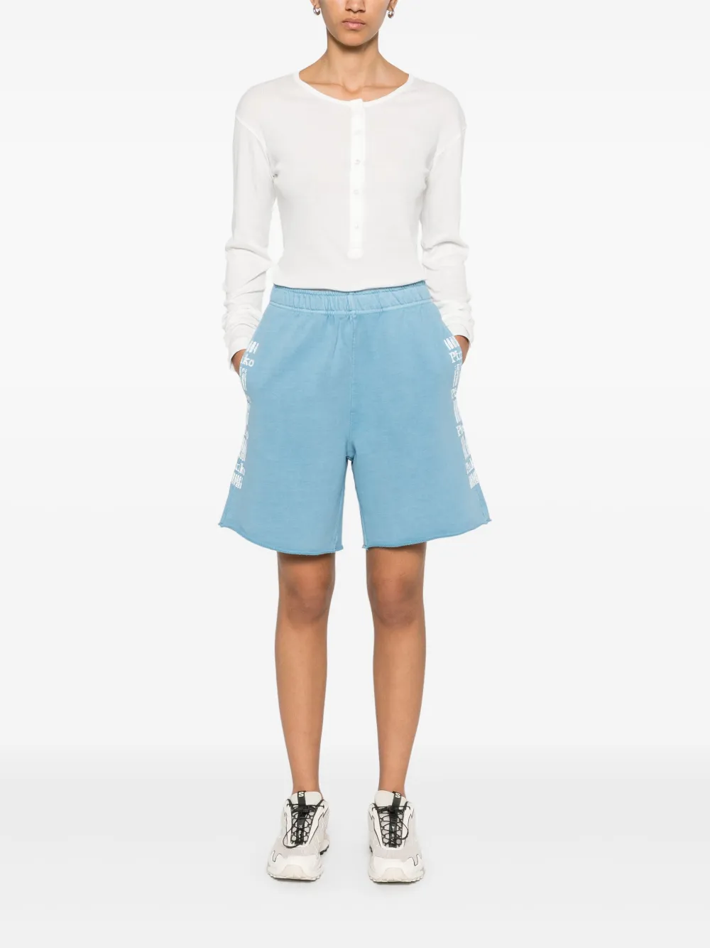 Shop Pinko Henley Top In White