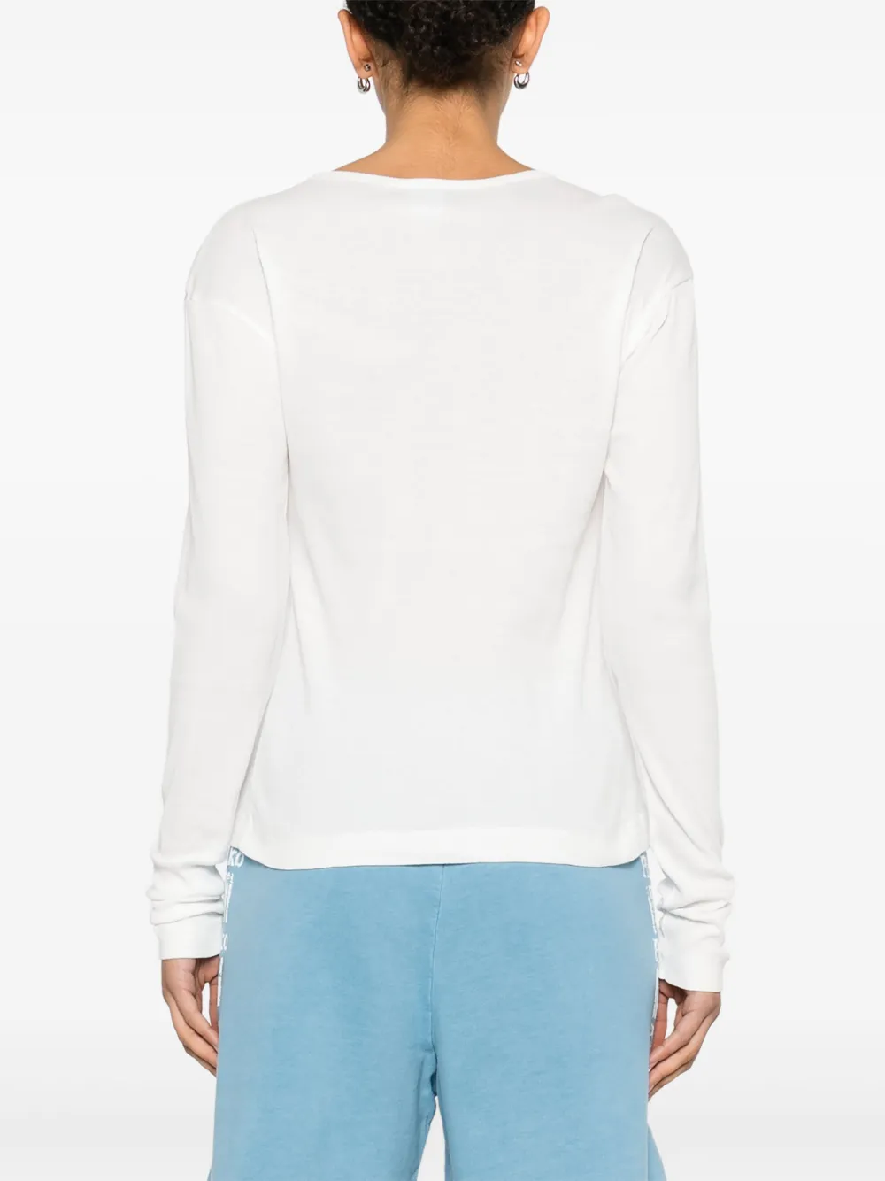 Shop Pinko Henley Top In White