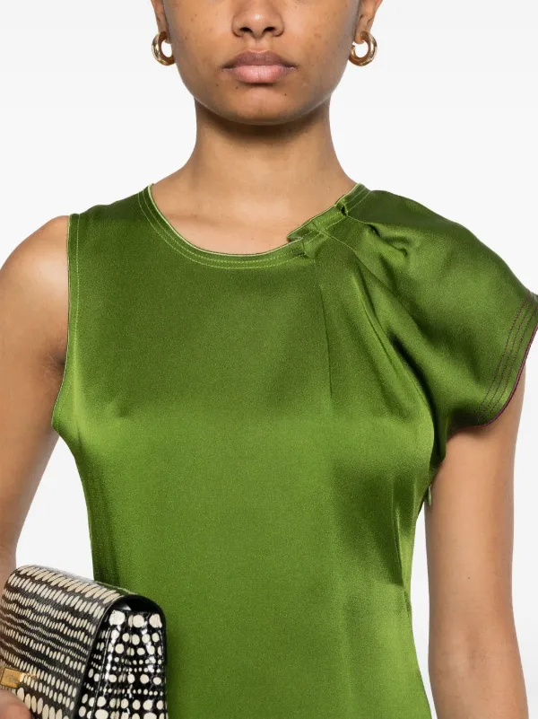 Victoria Beckham ドレープ ドレス | グリーン | FARFETCH JP