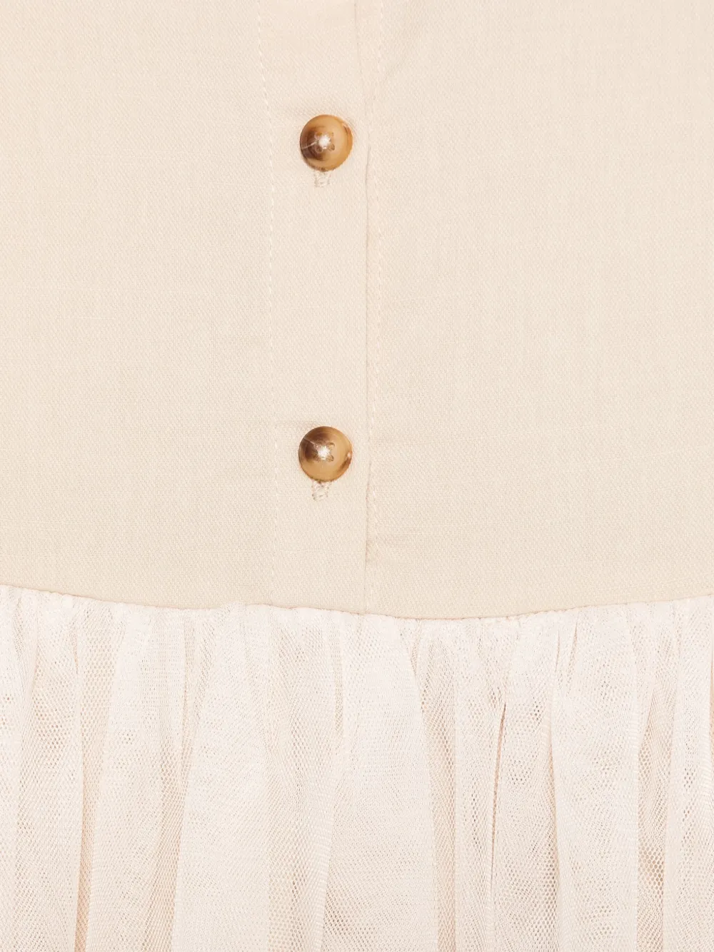 Donsje Jurk met tulen vlak Beige