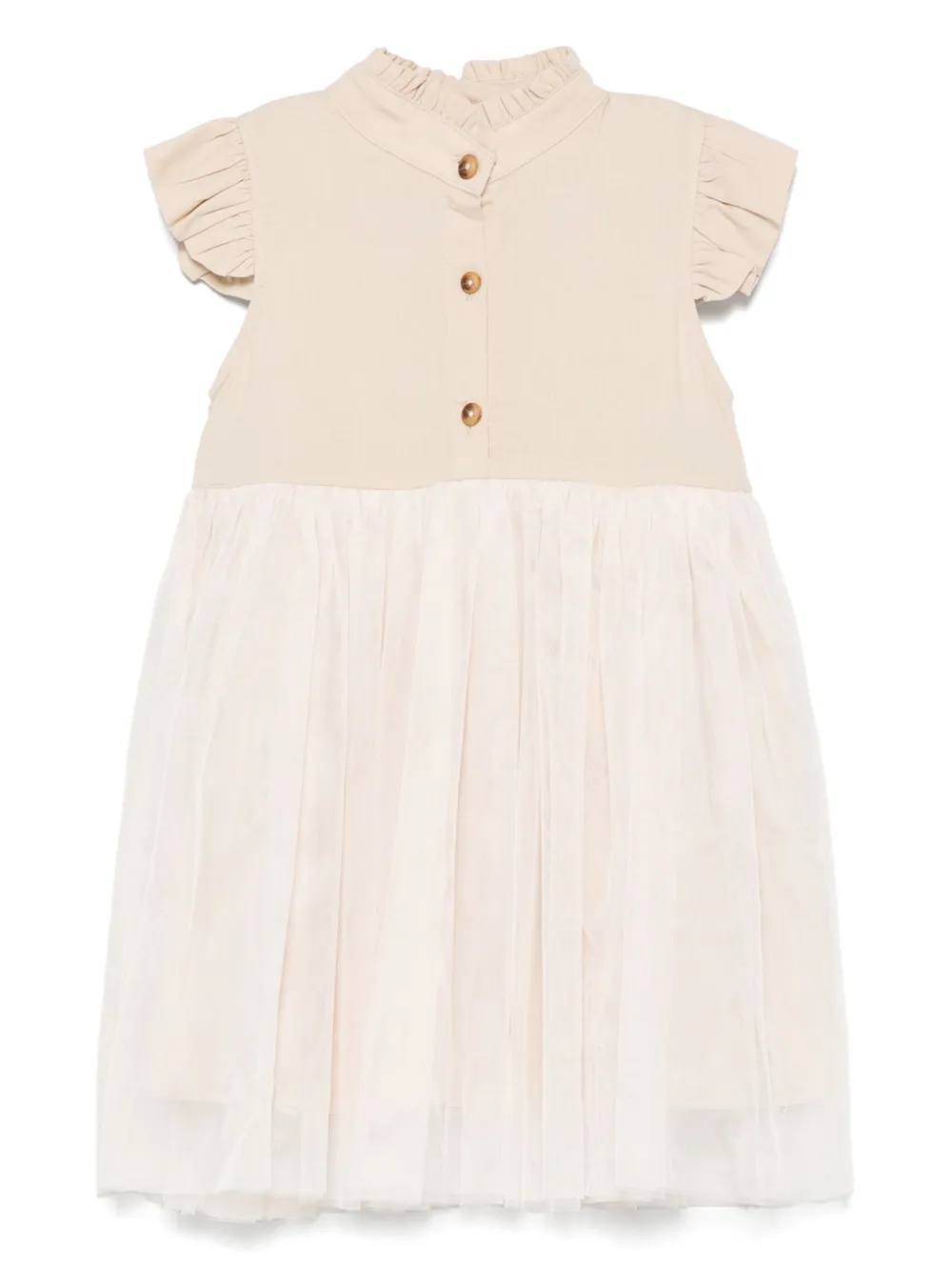 Donsje Vestido com recorte de tule | Neutro | Image 1