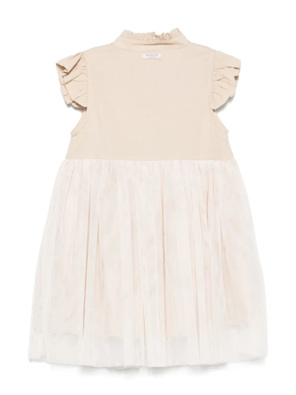 Donsje tulle-panel dress - Beige