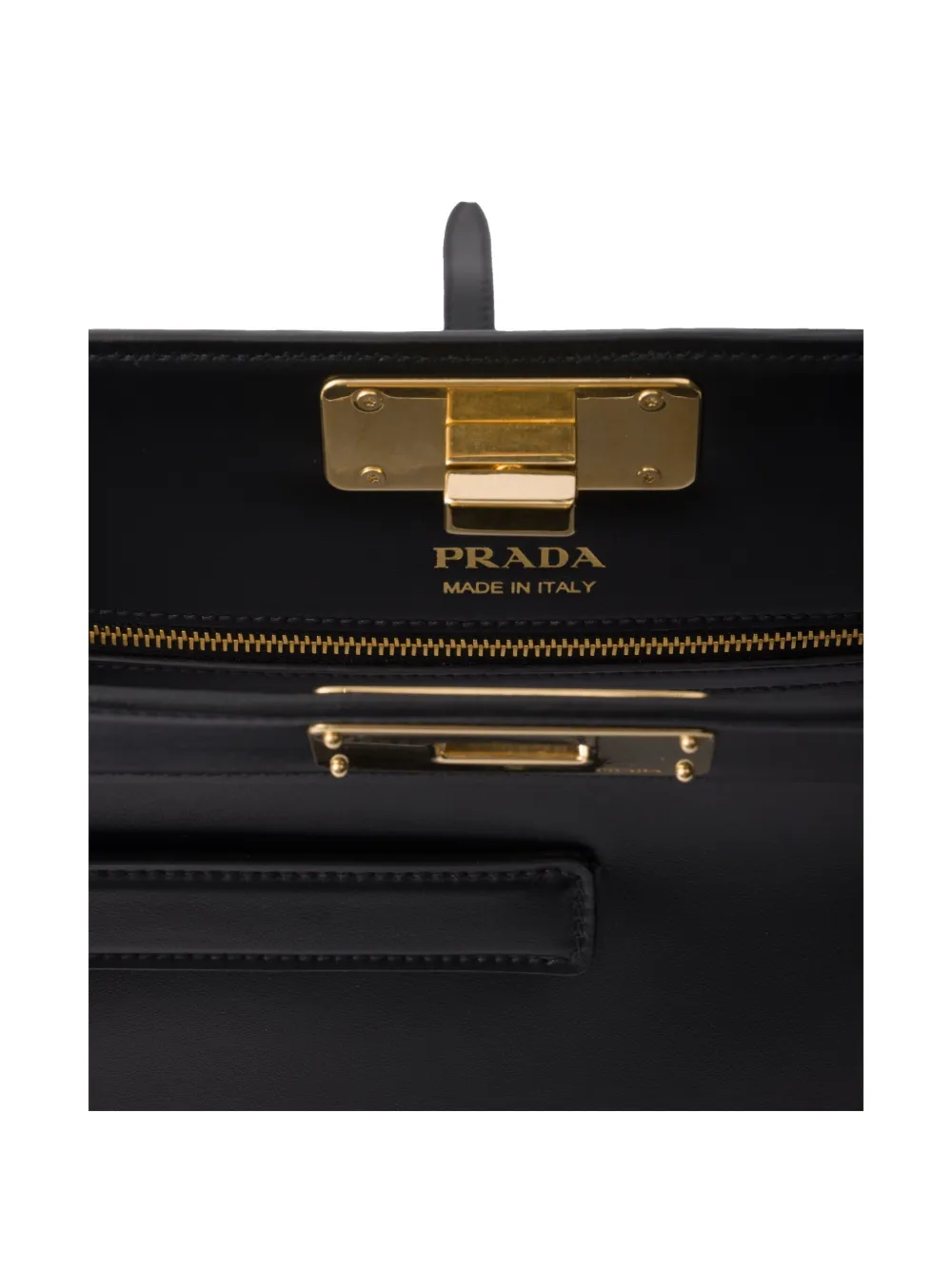 Prada Medium leren shopper Zwart