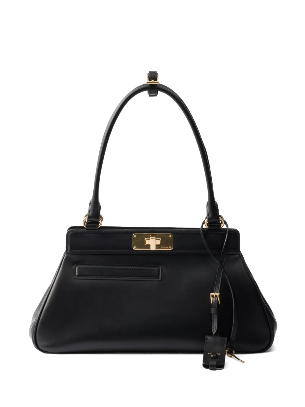 Prada Medium leren shopper Zwart