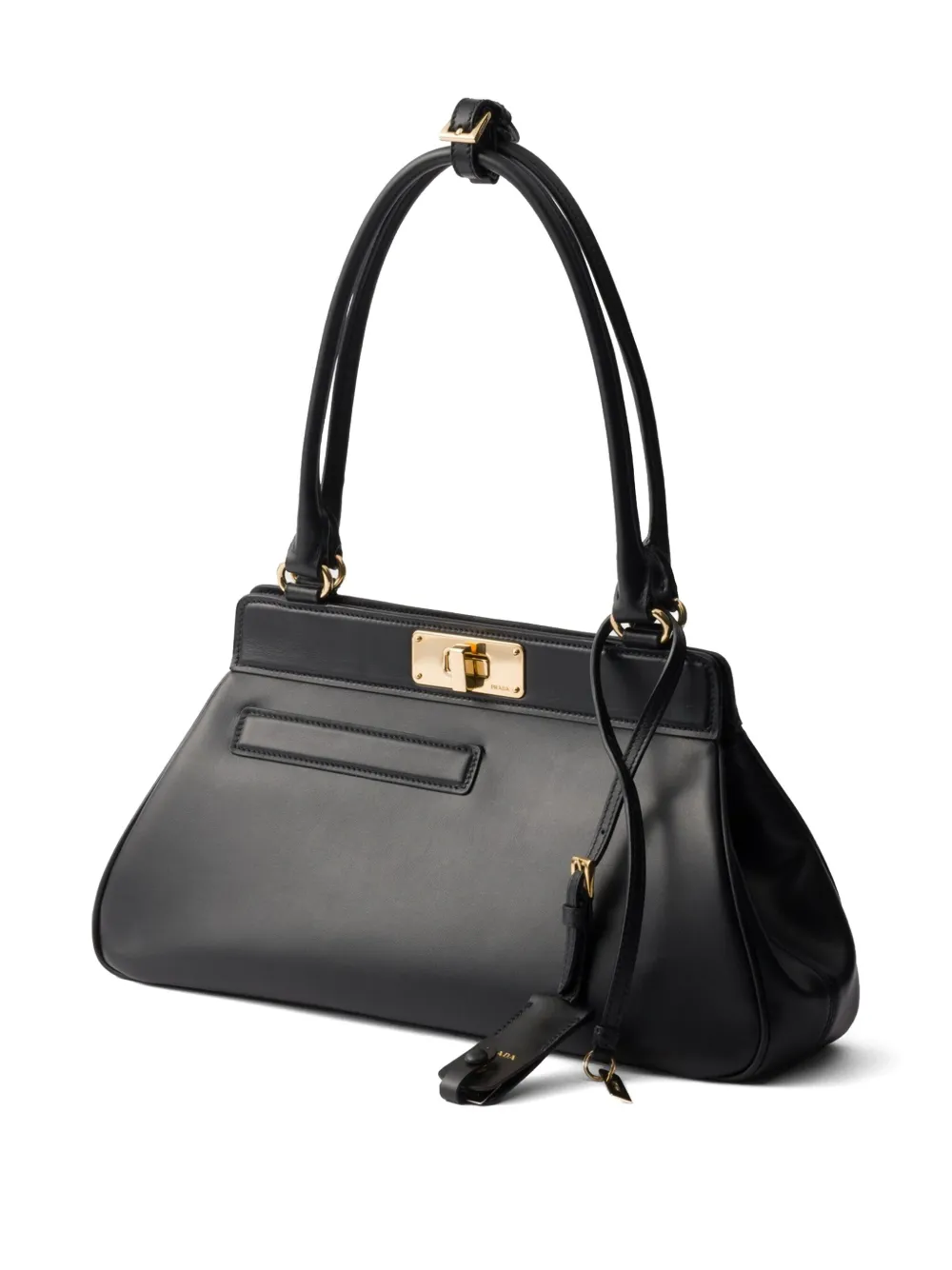 Prada Medium leren shopper Zwart