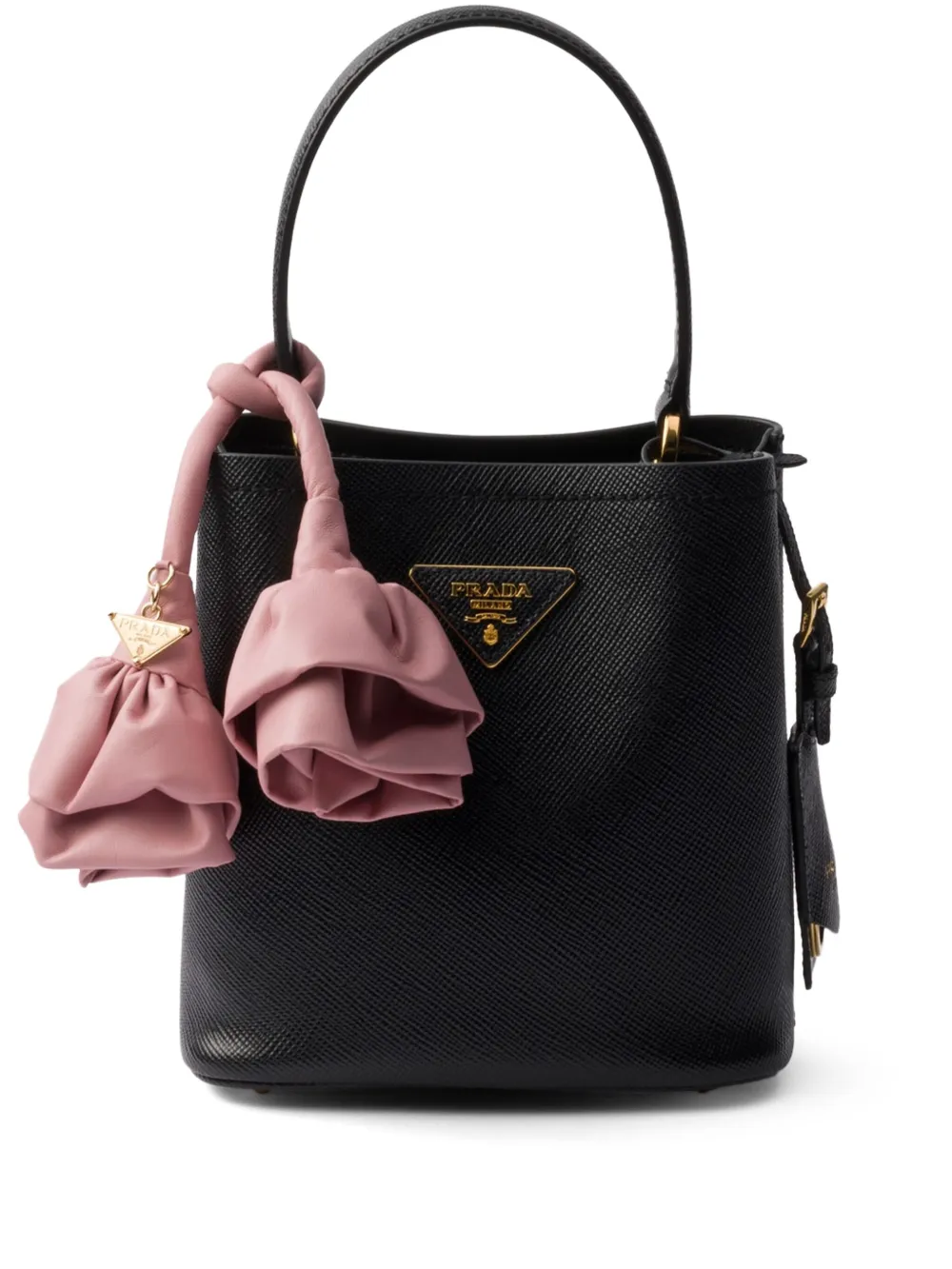 Prada Panier Saffiano kleine tas Zwart