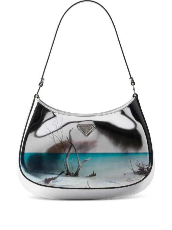 ショルダーバッグ・ポシェット Prada Silver Leather Cleo Shoulder Bag 28754995_57996986_600.jpg
