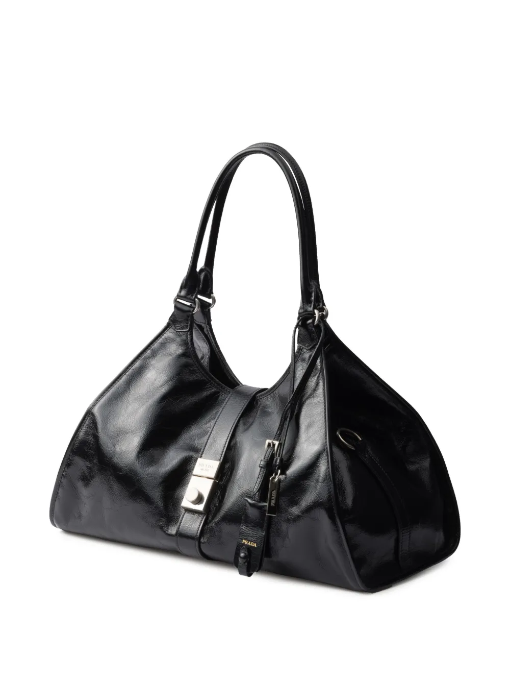 Prada Leren shopper Zwart