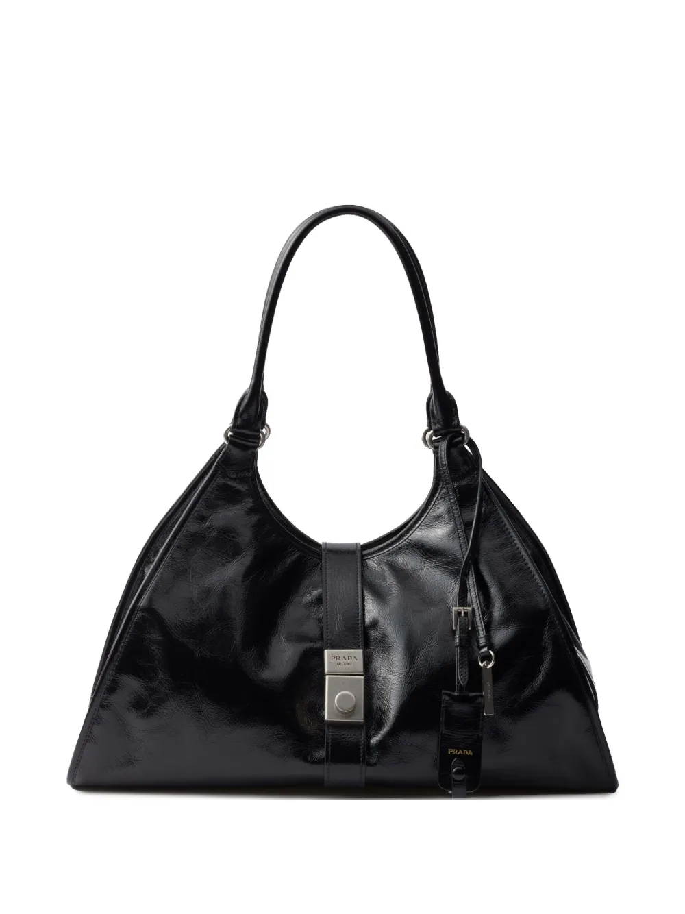 Prada Leren shopper Zwart