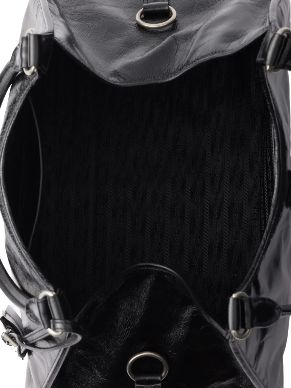 Prada Leren shopper Zwart