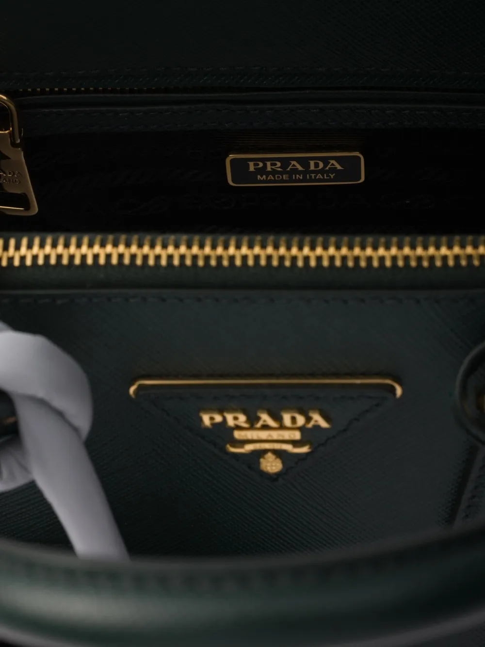 Prada Galleria Saffiano tas Groen