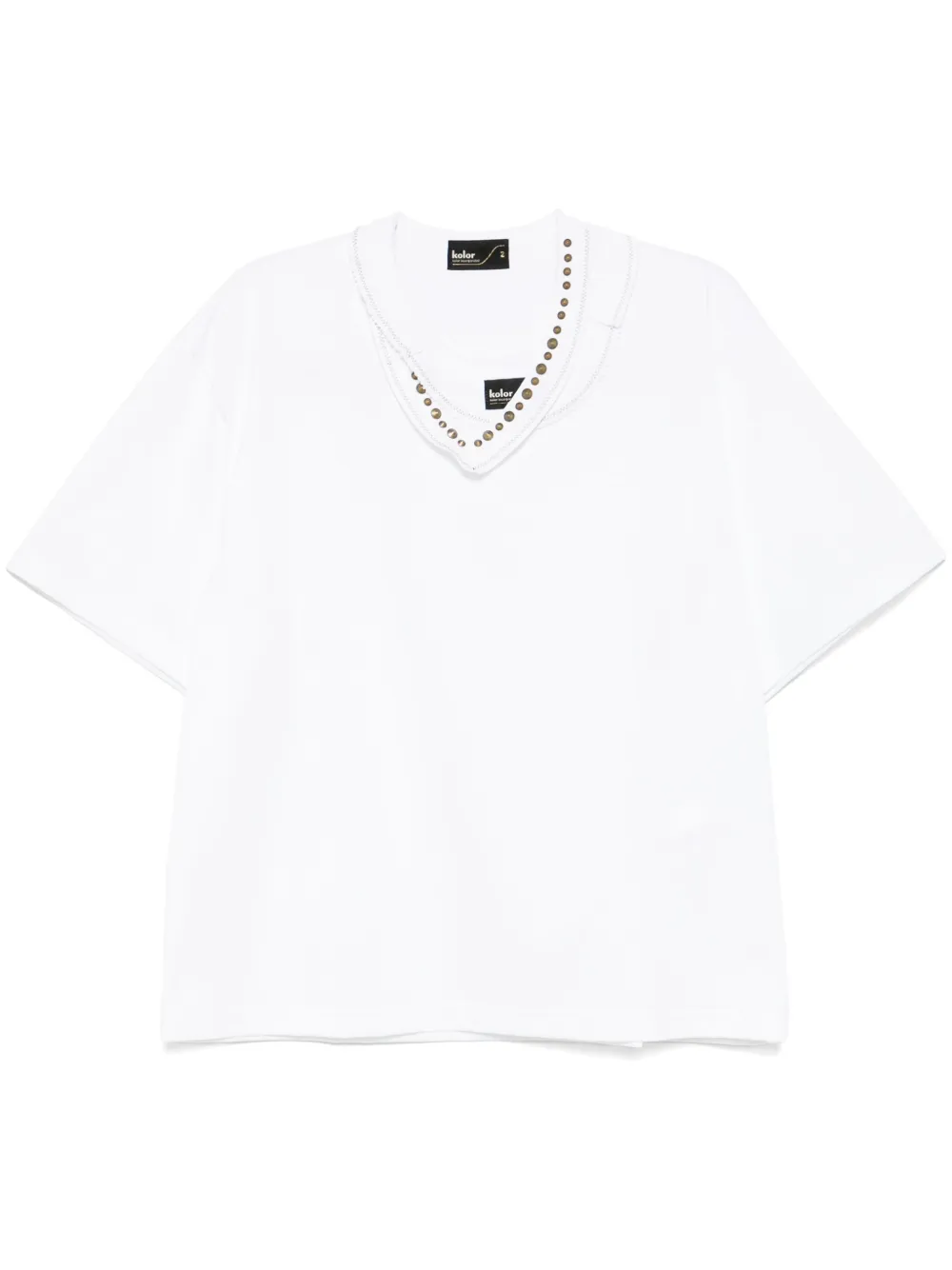 contrasting collar t-shirt