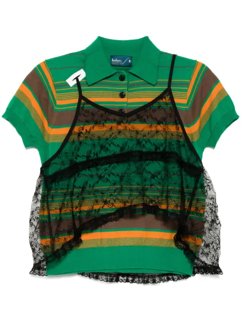 Kolor strip polo tops