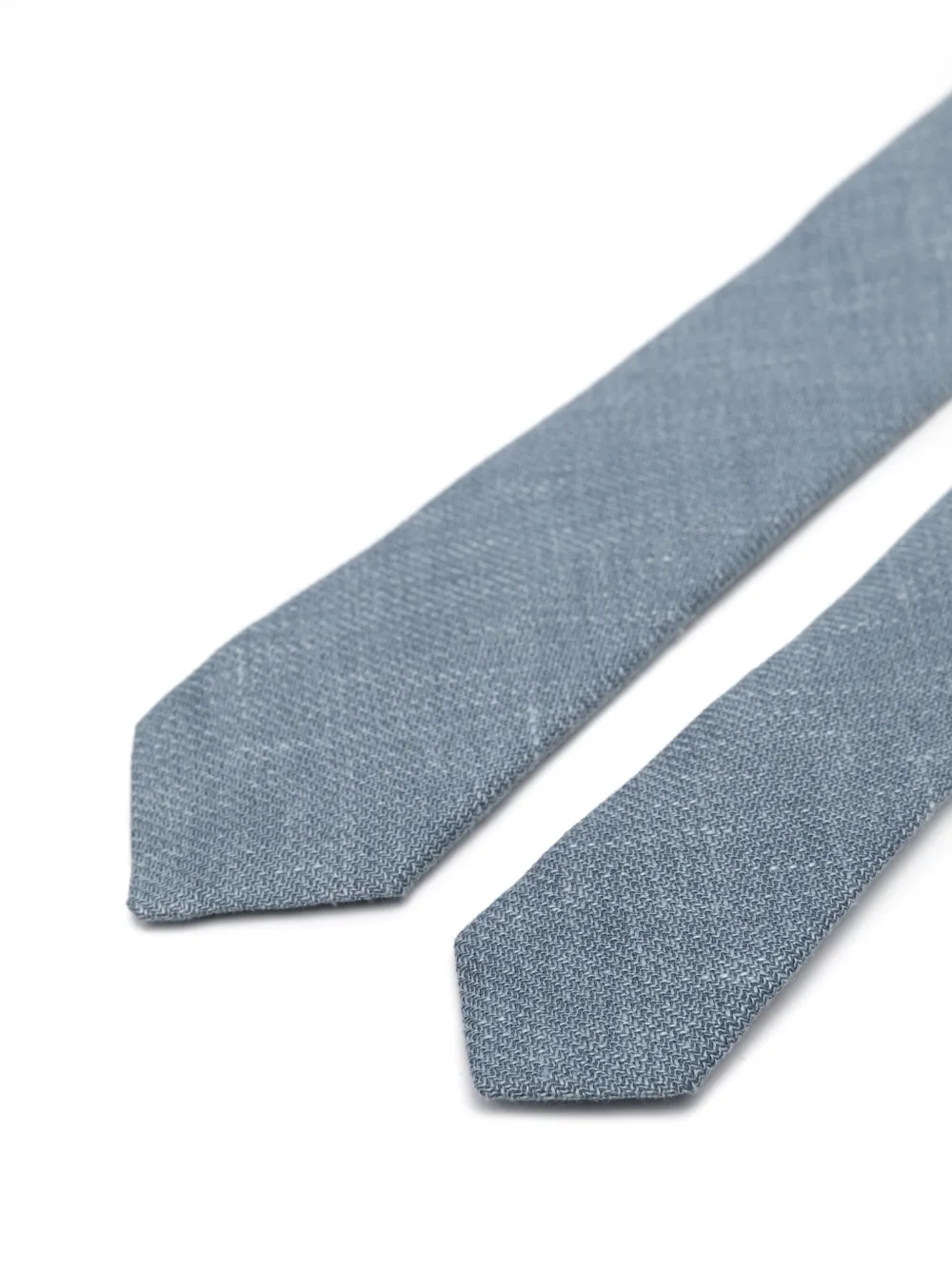 Eleventy patterned-jacquard tie - Blauw