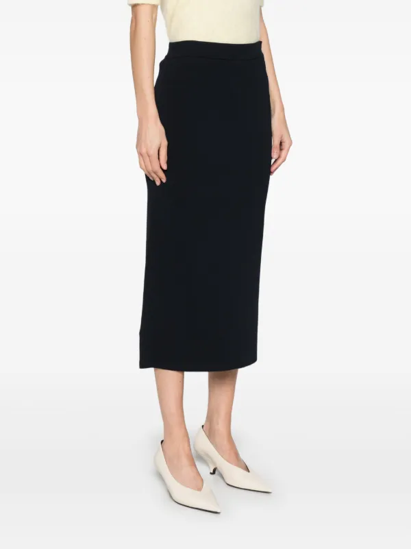 スカート PAROSH Women Mid Skirts D621136CO 046 BLUE P.A.R.O.S.H. Knitted Midi Skirt | Blue | FARFETCH
