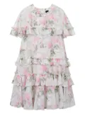 NEEDLE & THREAD KIDS floral dress - White