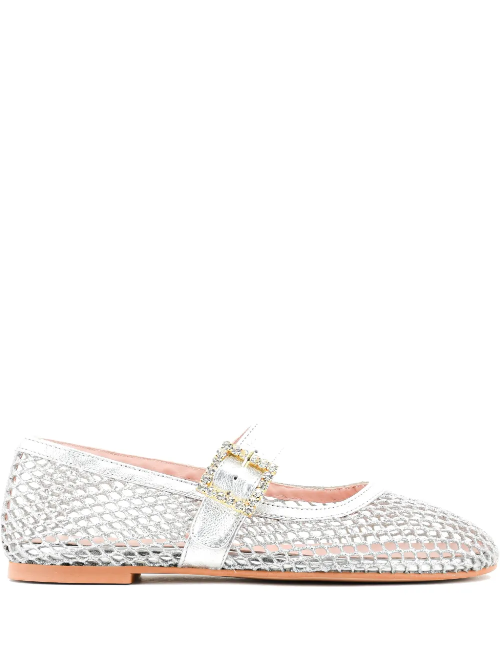 mesh ballerina flats