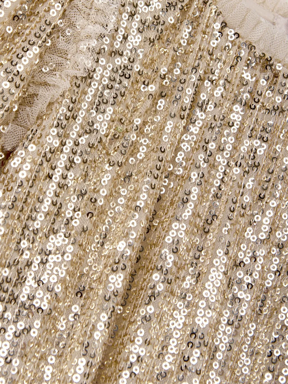 NEEDLE & THREAD KIDS Jurk met pailletten Beige
