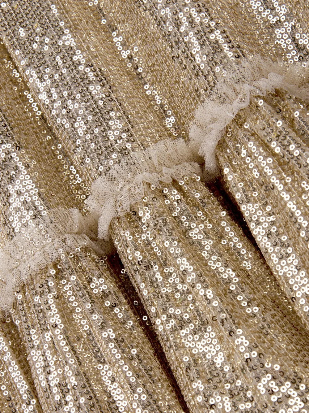 NEEDLE & THREAD KIDS Jurk met pailletten Beige