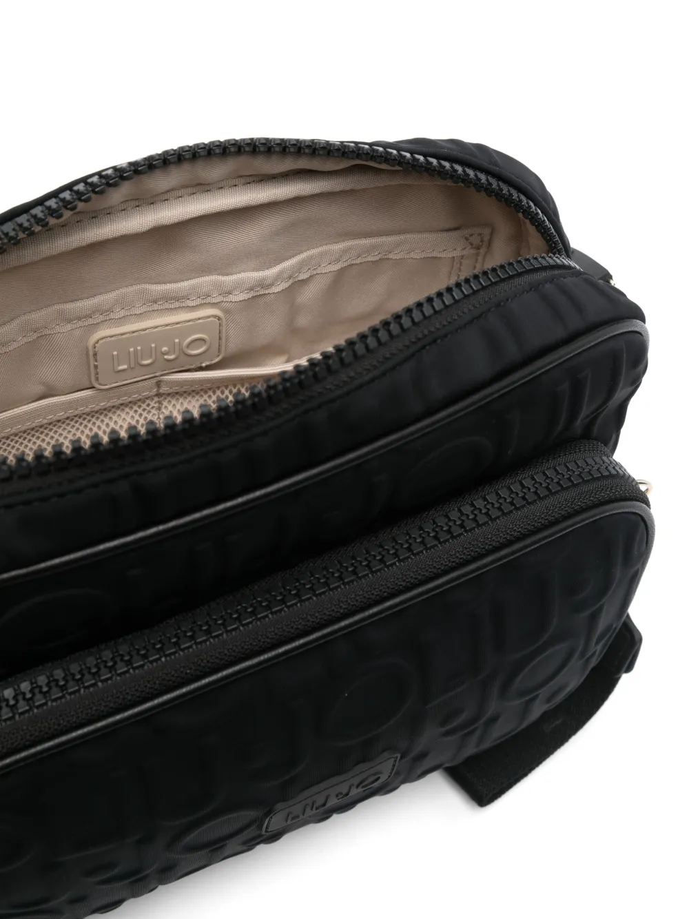 LIU JO Crossbodytas met logo-reliëf Zwart