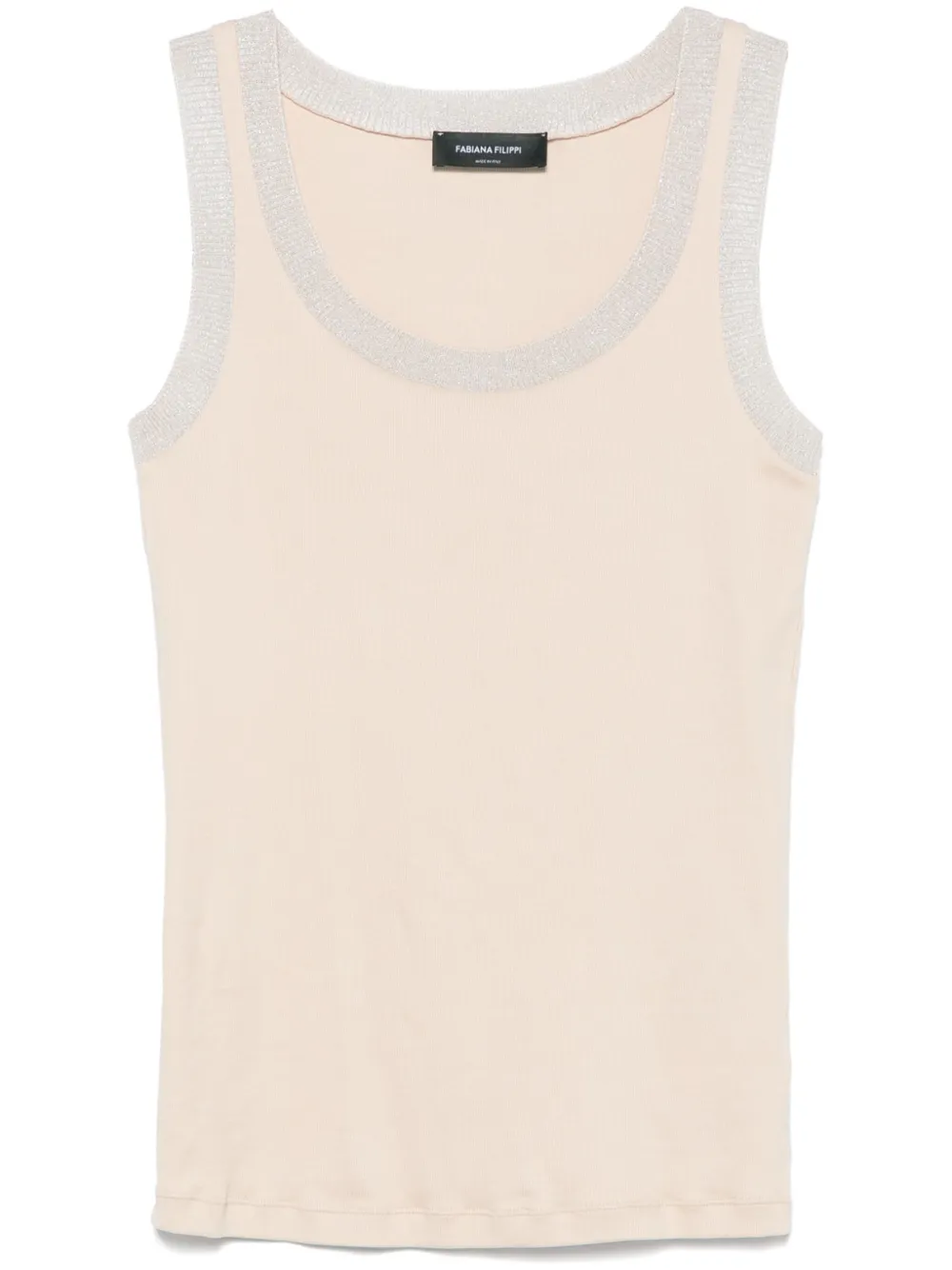 lurex-trim tank top