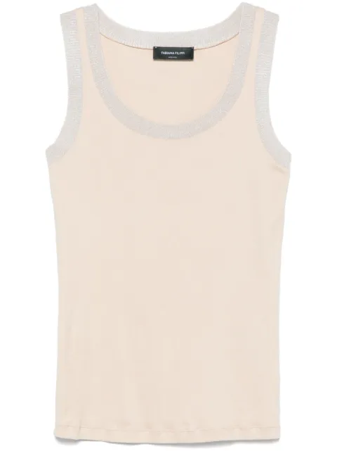 Fabiana Filippi lurex-trim tank top