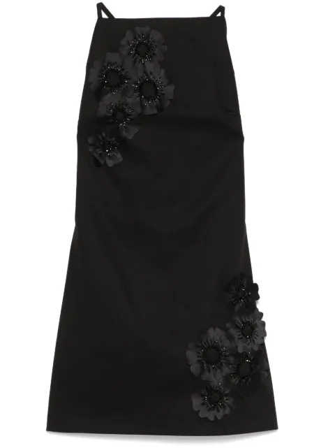 MSGM floral-appliqué mini dress