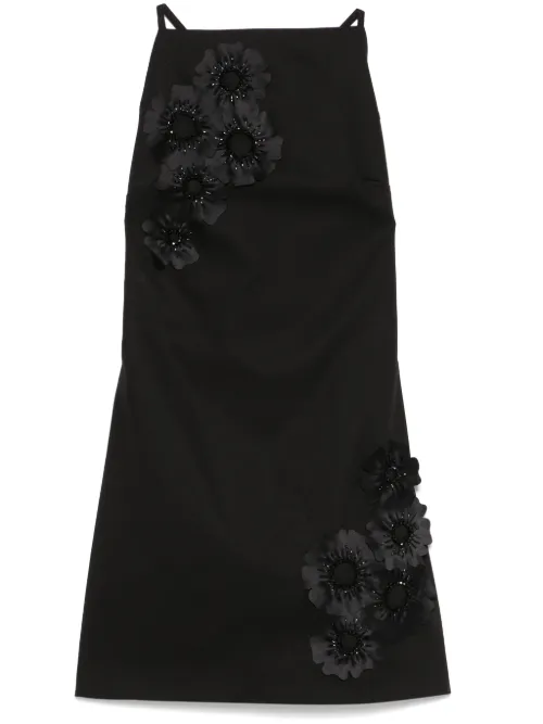 Robe courte à fleurs appliquées - MSGM - Modalova