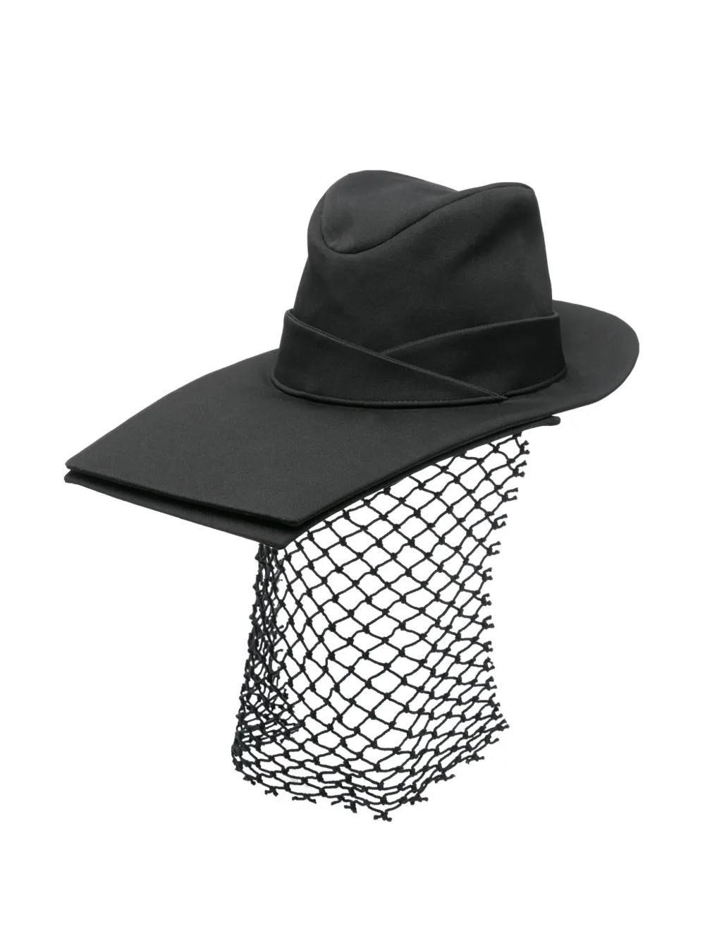 Yohji Yamamoto Gelaagde hoed Zwart