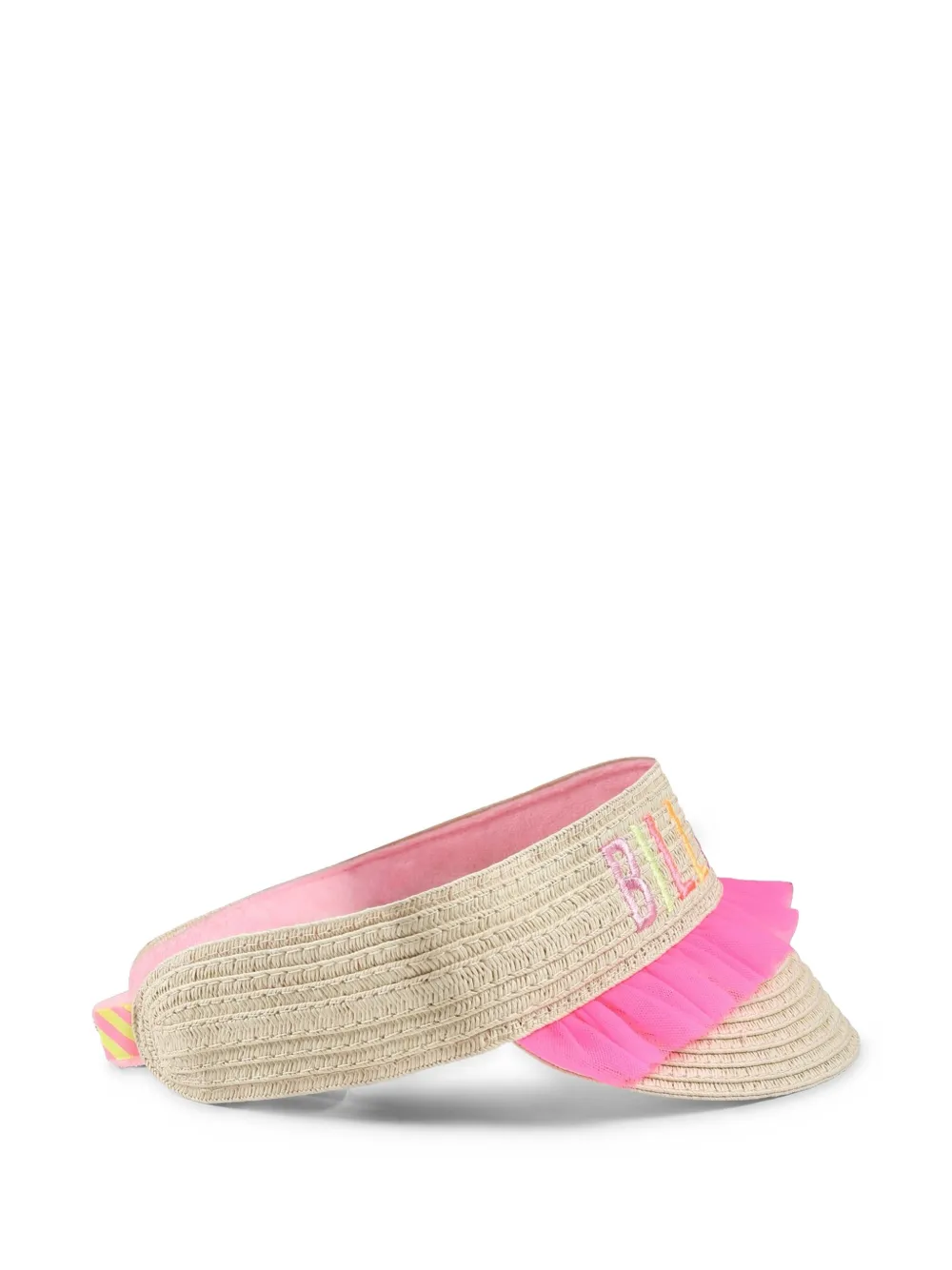 Shop Billieblush Logo-embroidered Visor In Neutrals