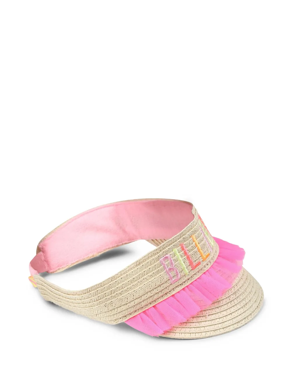 Shop Billieblush Logo-embroidered Visor In Neutrals
