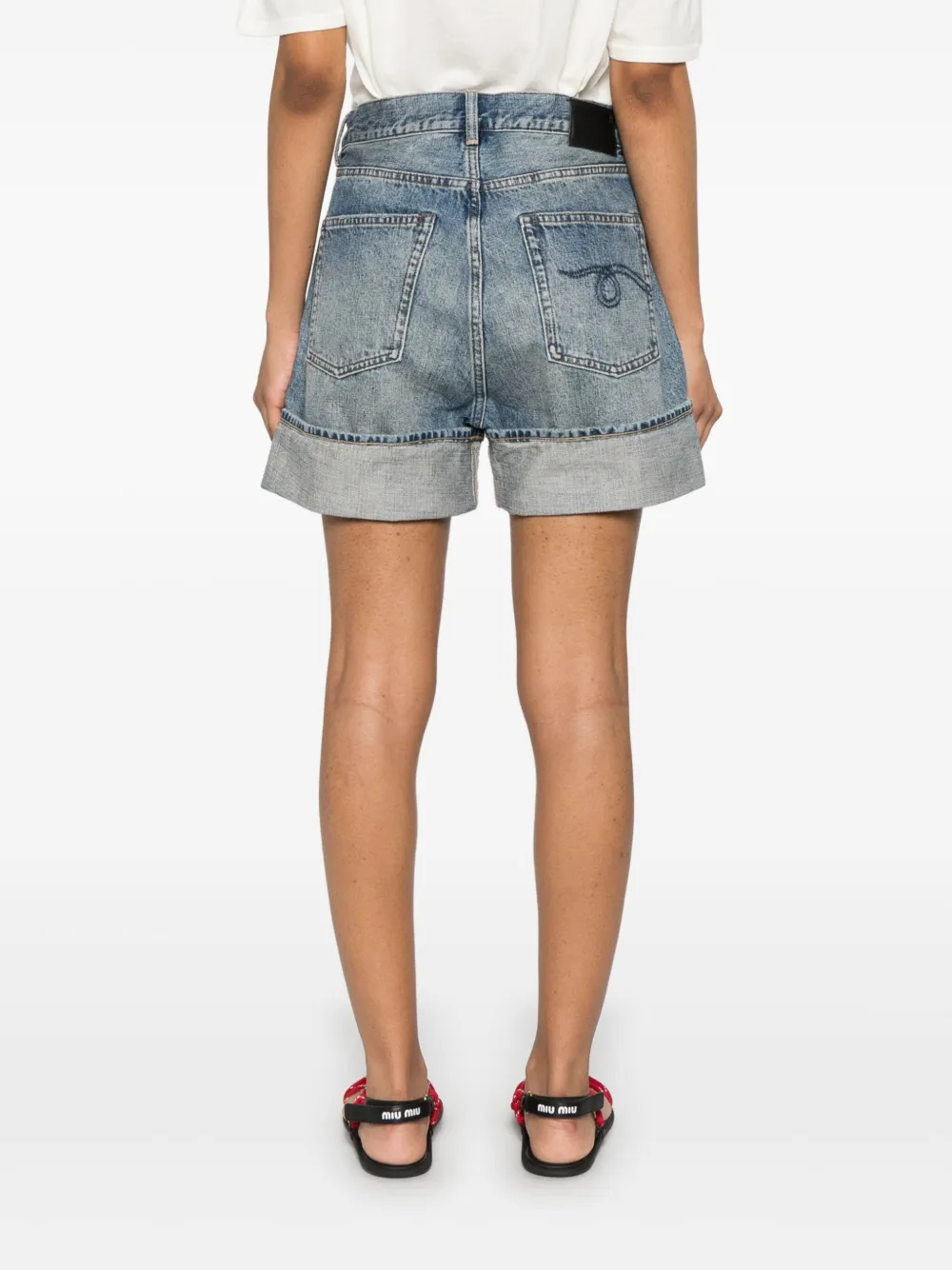 R13 Nina shorts Blauw