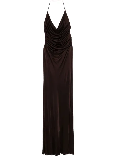 Robe longue à dos ouvert - Elisabetta Franchi - Modalova