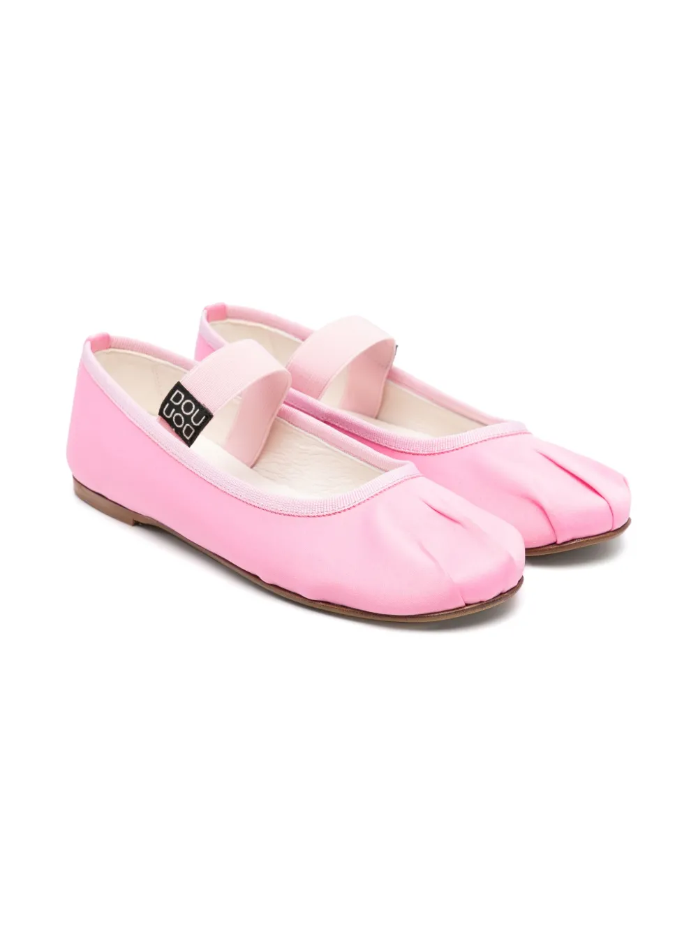 Douuod Kids leather ballet flats Pink