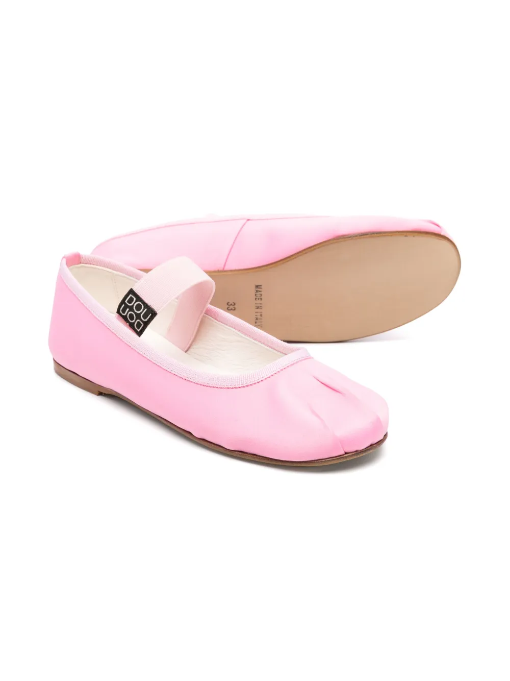 Douuod Kids Leren ballerina's - Roze