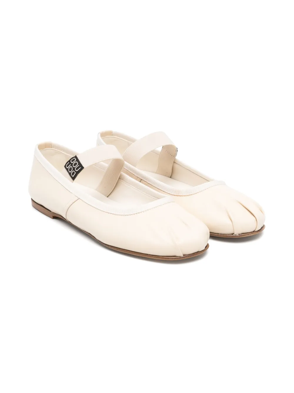 Douuod Kids leather ballet flats Neutrals