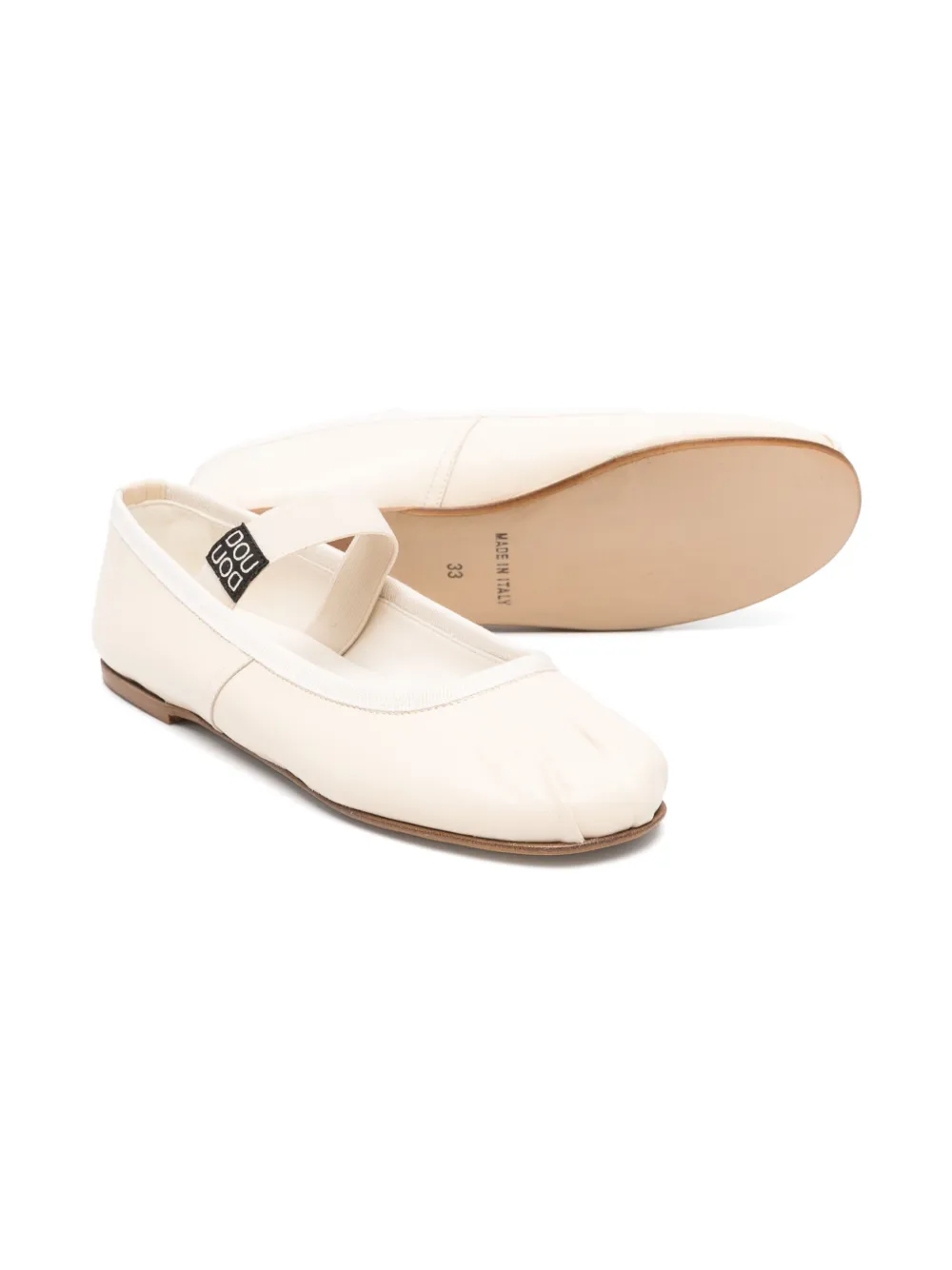 Douuod Kids leather ballet flats Neutrals