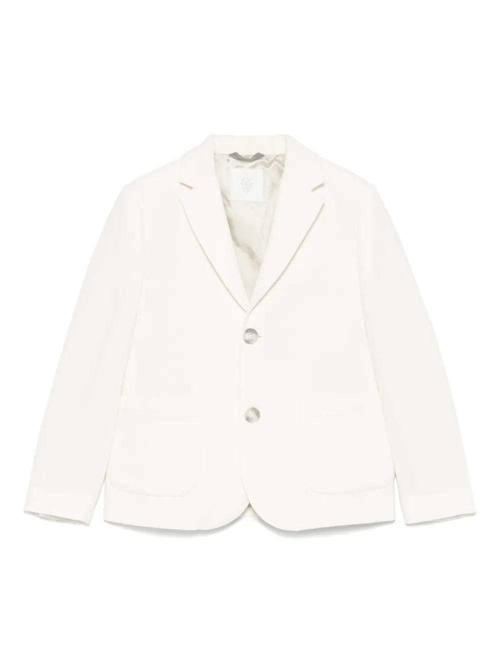 Eleventy Kids herringbone blazer | White | Image 1