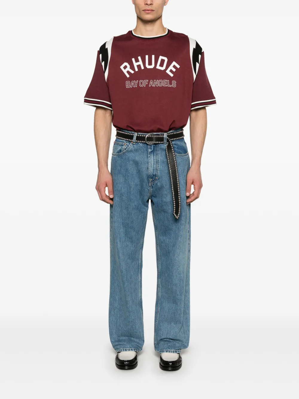 RHUDE Lightning jersey T-shirt - Rood