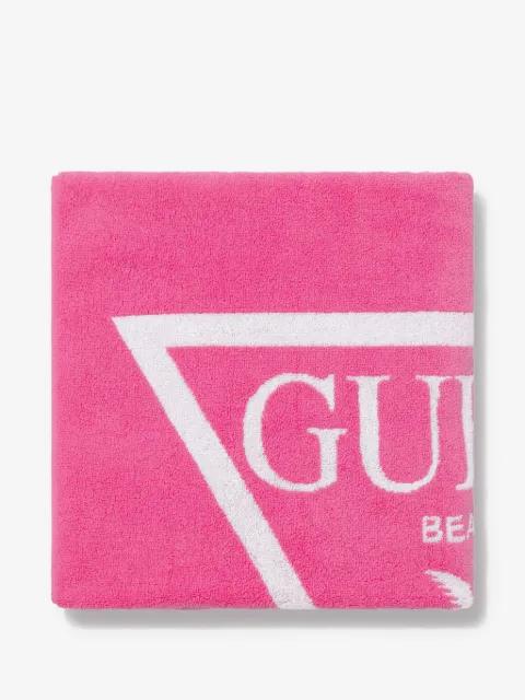 guess kids logo-jacquard towel