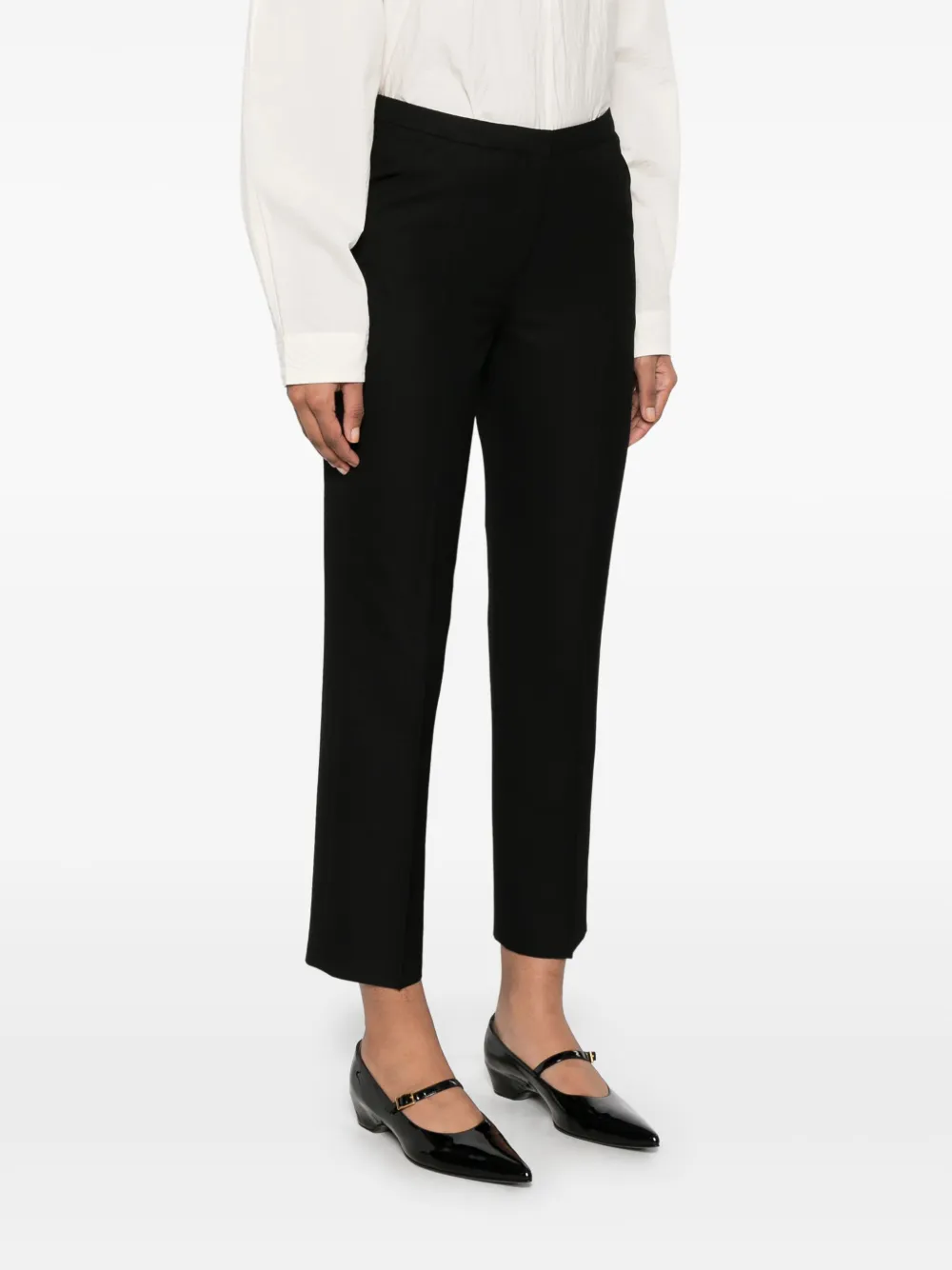 TOTEME Cropped straight broek Zwart