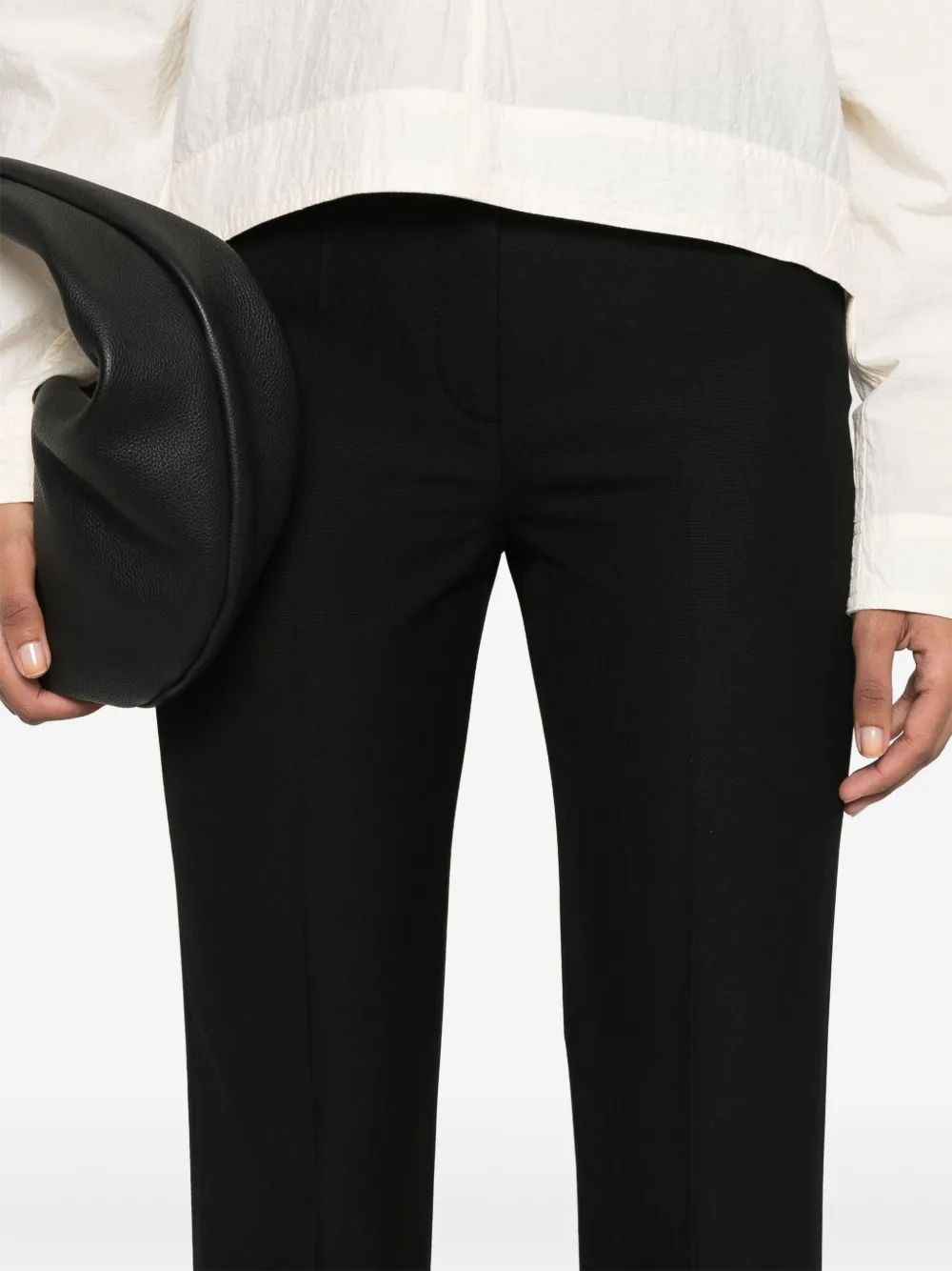 TOTEME Cropped straight broek Zwart