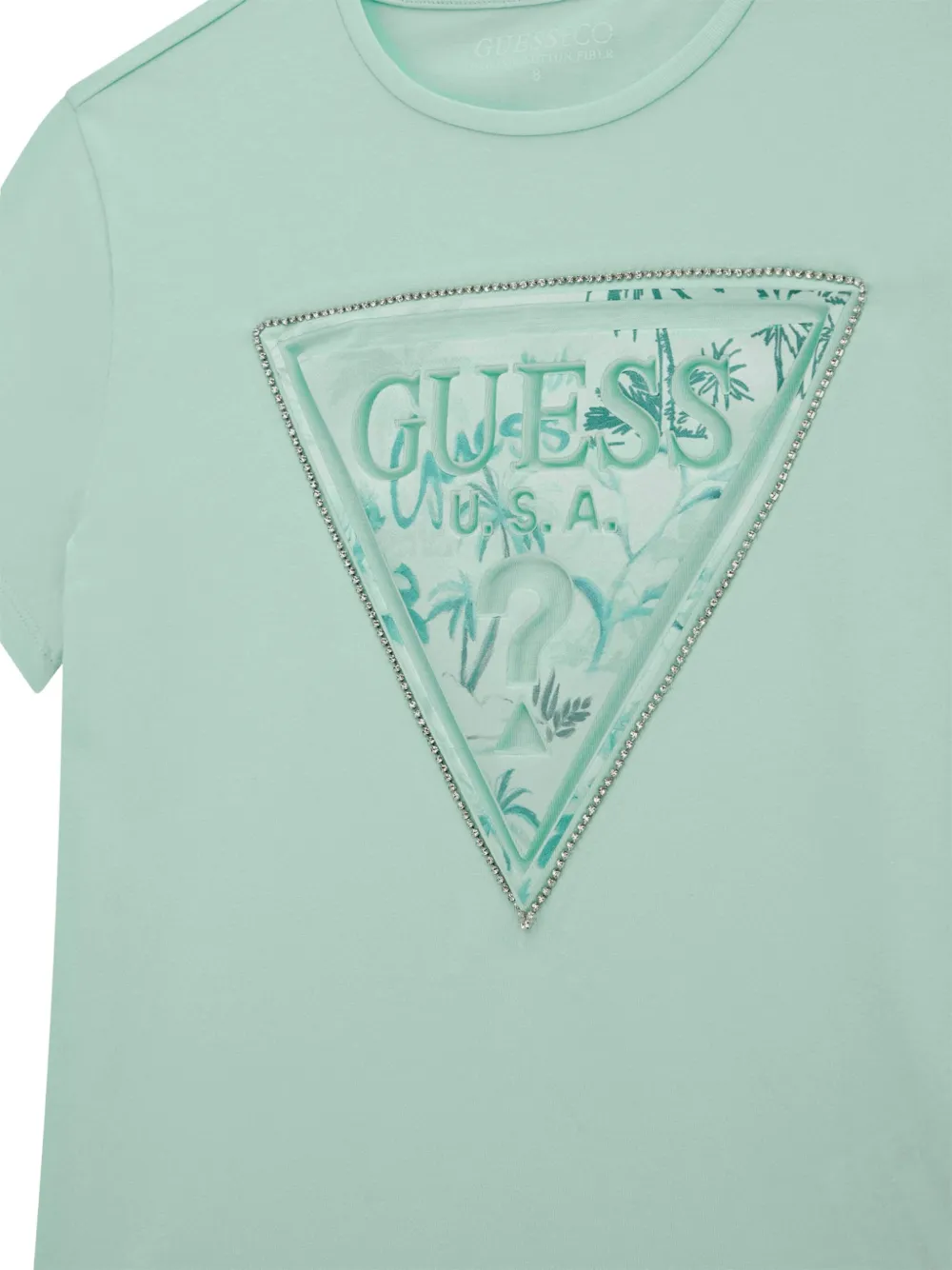 guess kids T-shirt met logoprint Groen