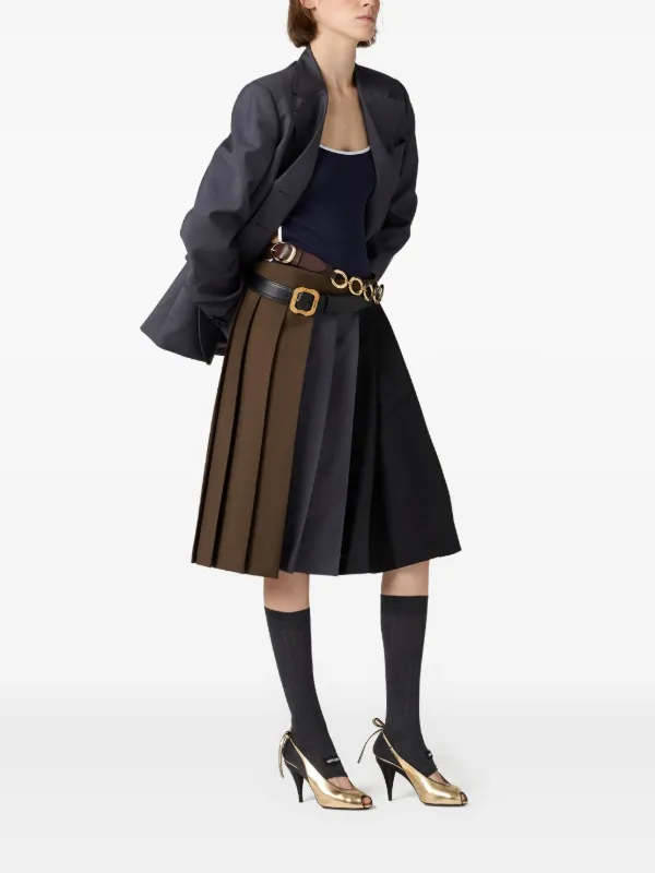 国内発送【MiuMiu】オープンバックワンピース水着 Miu Miu オープンバック水着 | ブルー | FARFETCH JP