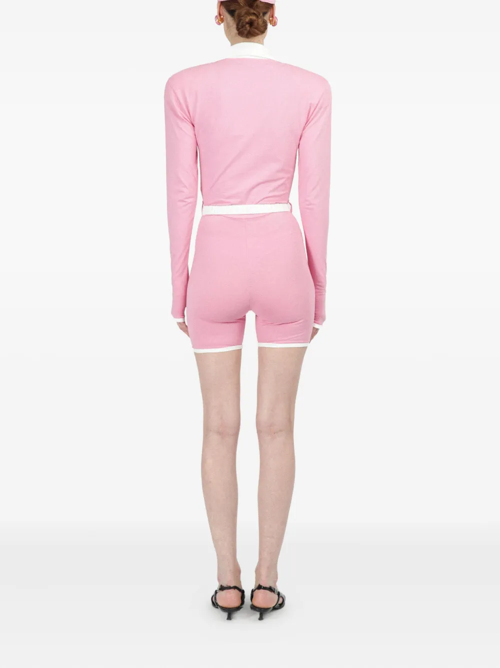 ROWEN ROSE BELTED JERSEY JUMPSUIT 