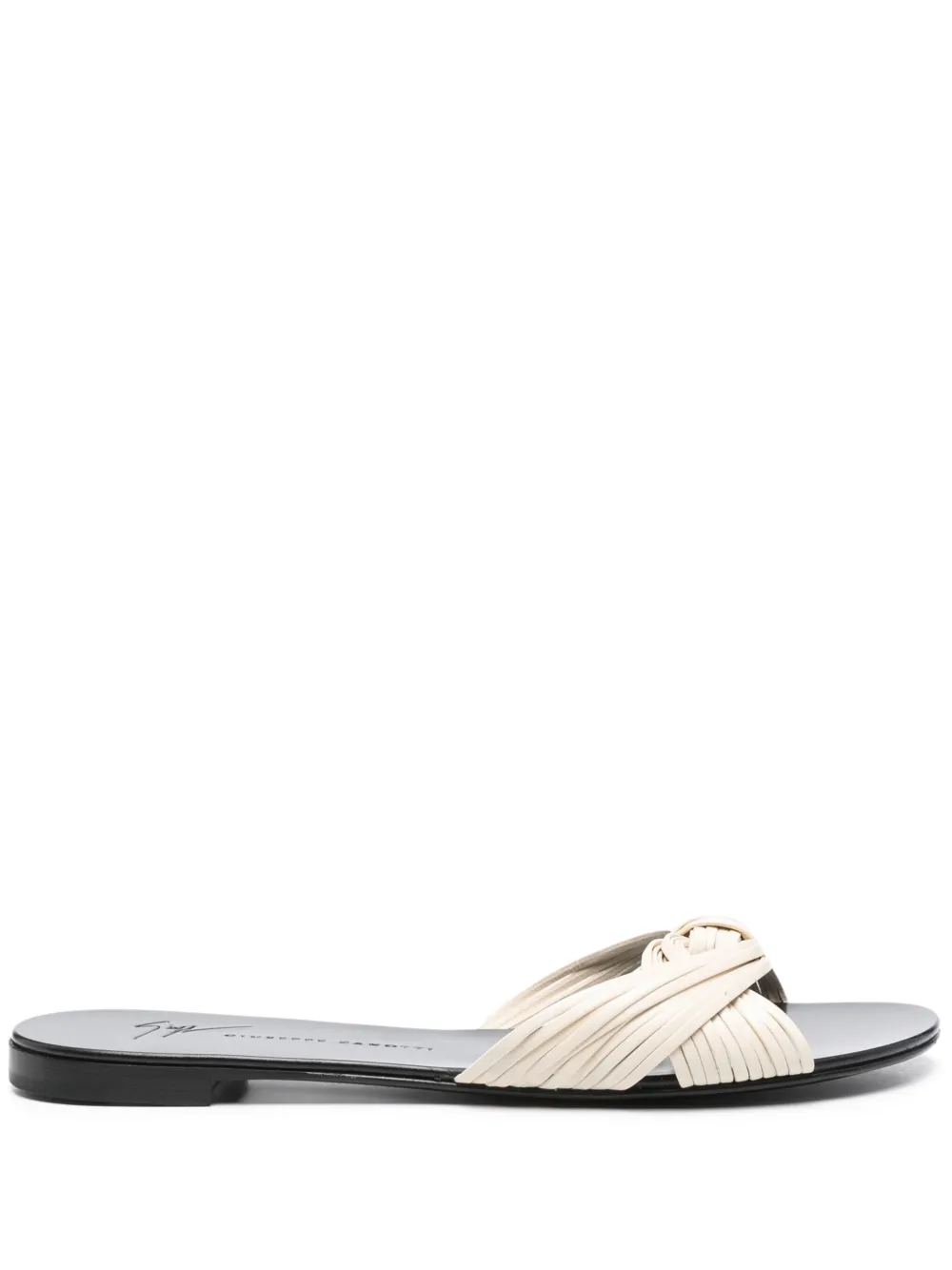 Giuseppe Zanotti Slippers met geknoopt detail Beige