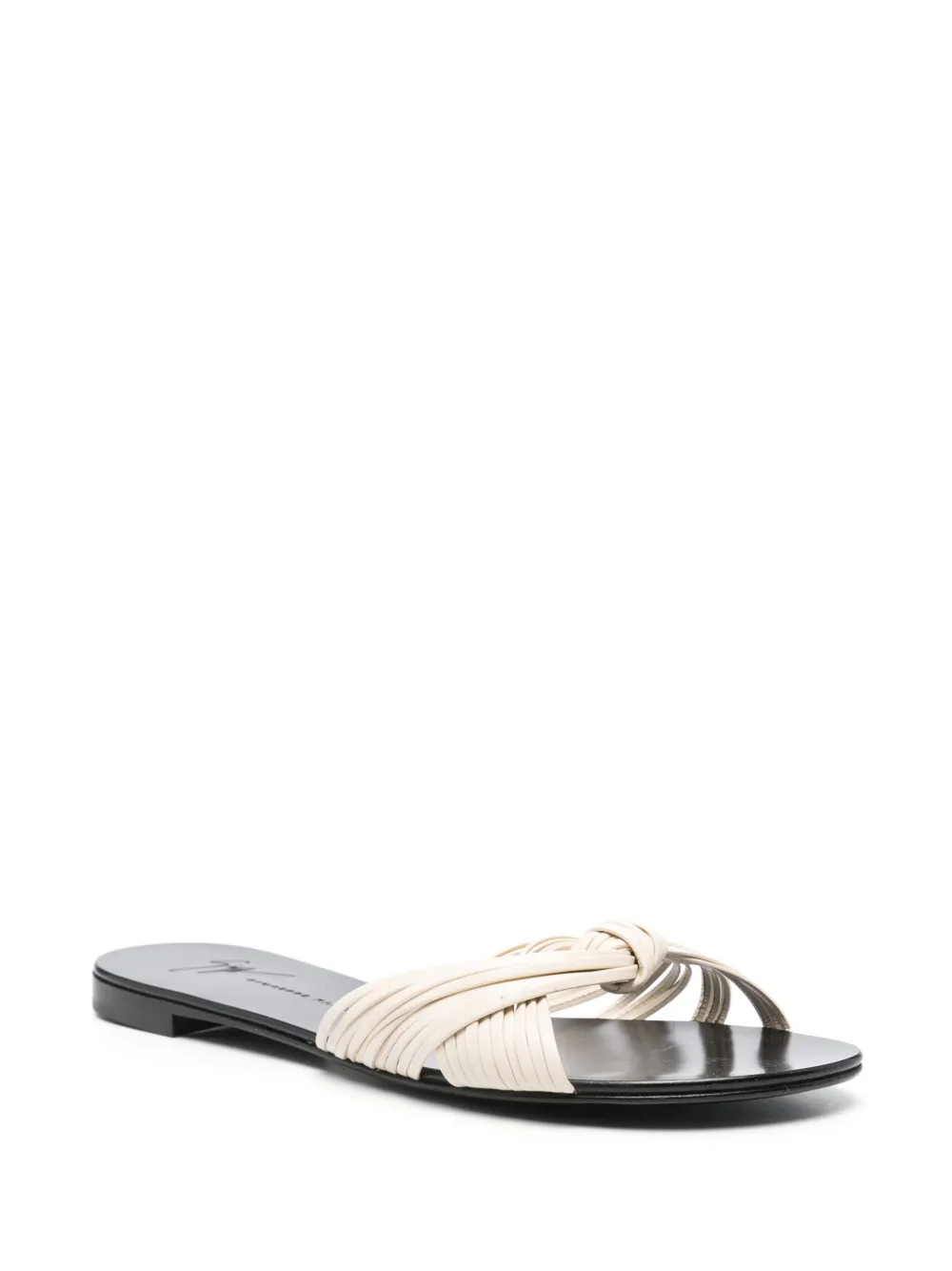 Giuseppe Zanotti Slippers met geknoopt detail - Beige