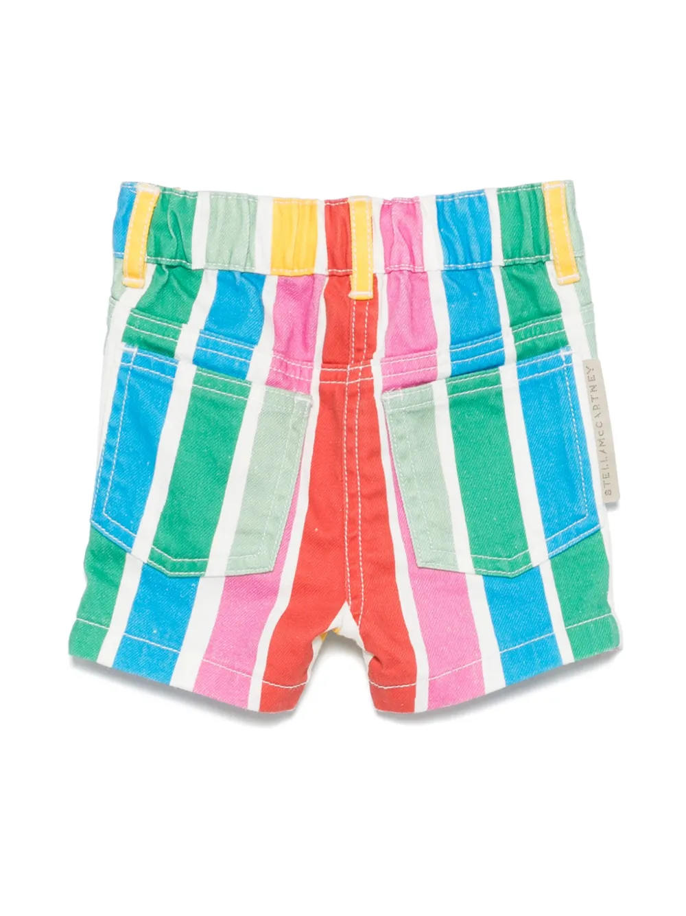 Stella McCartney Kids Gestreepte shorts - Blauw